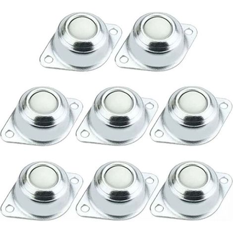 8 roulettes à billes universelles pour meubles – 360° pivotantes, fixation M5×16 mm, idéales pour déplacer facilement meubles, appareils et objets d’intérieur