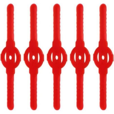 Rasenmähermesser - Rot - 20 Stück - Kunststoff - 139 mm - Rostschutz