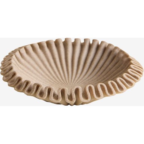 SKLUM Dekorative Schale aus Harz Irente Helles Sandbraun Ø20 cm