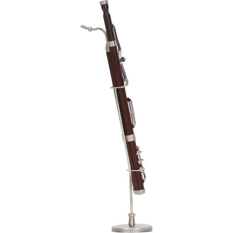 Miniatur-Fagott-Replika mit Ständer und Koffer, Mini-Musikinstrument, Puppenhausmodell, Heimdekoration (1/5)