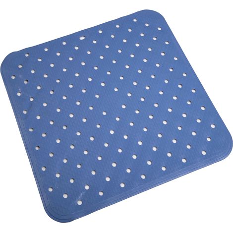 Ogomondo tappeto antiscivolo per doccia quadrato in gomma tinta blu - confezione 1 (1/2)