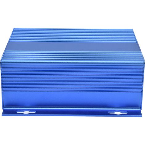 Boîte électrique en alliage d'aluminium, boîte de jonction technique, coque divisée, 61x147x155mm, bleu mat. (1/5)