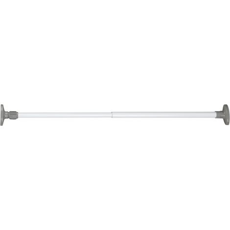 Wenko Asta di serraggio telescopica Herkules - Scaffale ad incastro, scaffale telescopico, Metallo verniciato, 8 x 47-80 x 4 cm, Bianco (1/5)