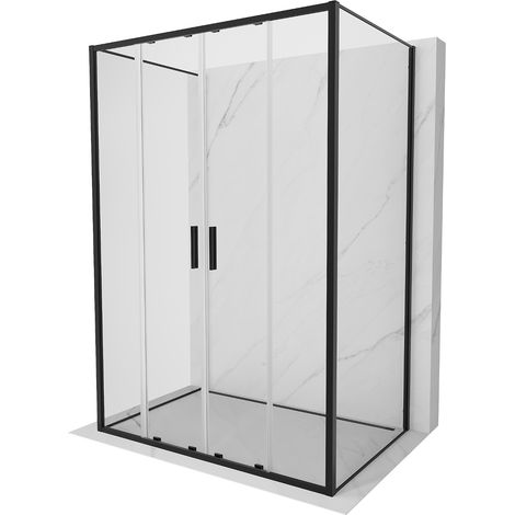 Mexen Exo-S Duo 3S 3-seitige Duschkabine, schiebbar, 160 x 95 cm, transparent, schwarz - 8152-160-095-70-00-3S (1/5)