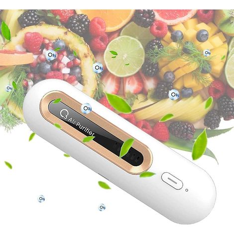 Ozone Generator - Portable Rechargeable Fridge Deodorizer - For Refrigerators Freezers Cars Closets - 1 Unit (1/3)