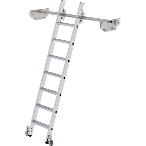 MUNK Aluminium-Regalleiter für Doppelregal 7 Stufen (1/3)