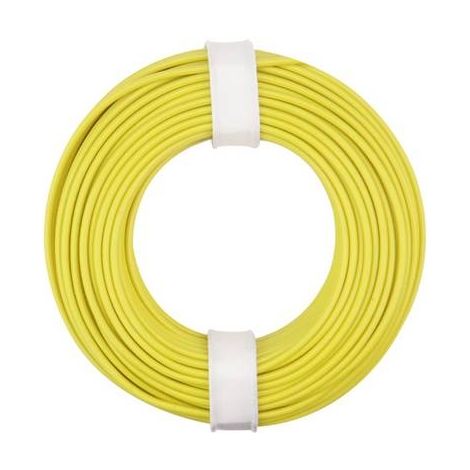 Donau-elektronik Cable eléctrico de cobre amarillo 10 metros 0,25 mm²
