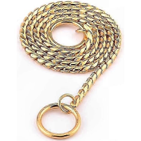 Rostfreies Ketten-Hundetrainingshalsband, verstellbar für kleine und große Rassen, schwarze Farbe, robust und langlebig. (1/5)