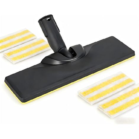 5 PCS Set Suceur de Sol pour Kärcher SC2, SC3, SC4, SC5 Nettoyeur Vapeur, Accessoires de remplacement pour Kärcher Easyfix Nettoyeur Vapeur, 1 Buse de Sol et 4 Serpillère en Microfibres