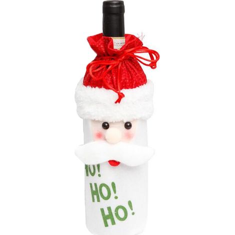 Bouteille De Décoration De Noël - En Velours - Pour Arbre De Noël Et Intérieur - Lot De 1 (1/2)