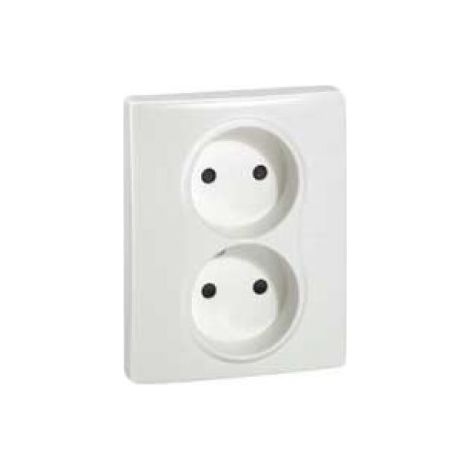 Legrand 080626 Presa Neptune - 2x2P a filo - a vite - fissaggio con viti/ganci