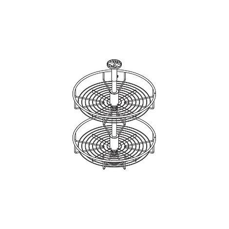 Plateau pivotant 360° pour meuble d'angle – Diamètre 460mm – Pour caisson de 540mm – Finition chromée – Inoxa