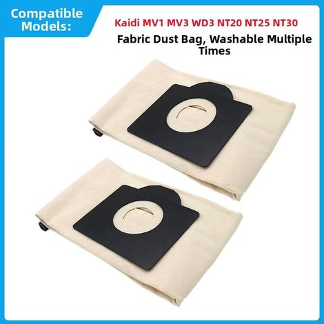 Sacs à poussière lavables pour aspirateurs Kärcher MV3, WD3, NT20, NT30, WD3 (1/4)