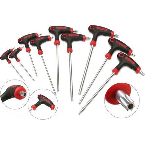 CHIAVINI TORX CHROMO VANADIUM SET 9 CHIAVI A L STELLA CON SUPPORTO