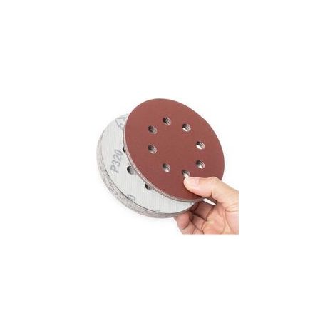 320 discos de lijado, discos abrasivos, tamaño de grano 125 mm, ideales para lijar/pulir/eliminar óxido, HSDPS5M100, paquete de 100