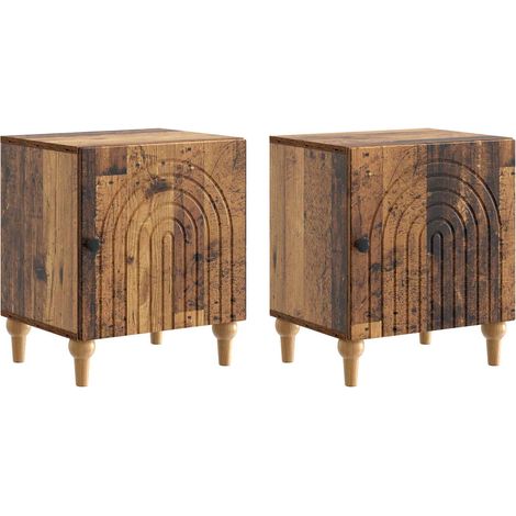 Maison Exclusive - Nachttisch 2 stk. Altholz 43 x 34,5 x 50 cm Ho (1/5)