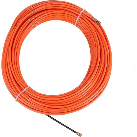 Guide-câbles orange 4 mm x 30 mètres en nylon, tire-câbles, tire-fils, tire-fils. (1/5)