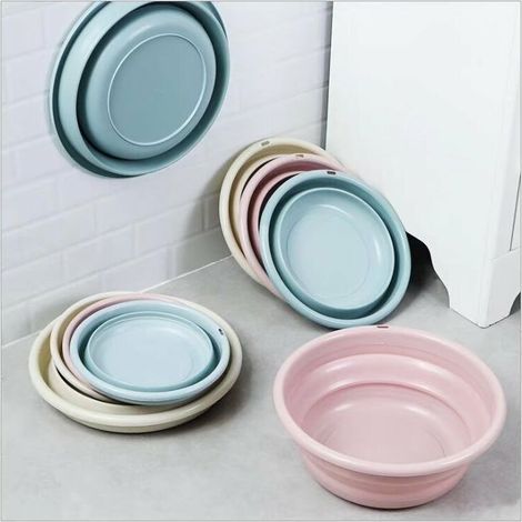 Lavabo rectangulaire, lavabo, lavabo, lavabo en plastique, pliable, rose 30,5 12 (1/5)