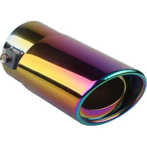 63mm Extrémités de Tuyau d'échappement Universel Embouts Silencieux D'éChappement Acier Inoxydable Voiture Silencieux Queue Unique Sortie Droit Coloré (1/5)