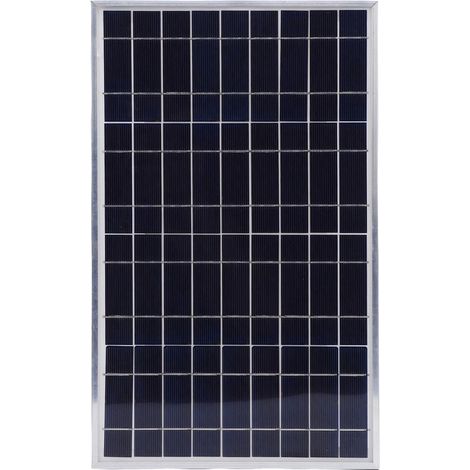 Kit de Panneau Solaire, Panneau Monocristallin 100W, Contrôleur de Charge Solaire 12V 10-50A avec Clips de Batterie pour RV, Lumières Extérieures, Bateau, Moto, Maison (1/5)