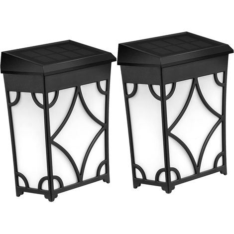 2pièces Applique Solaire Étanche Pour Jardin Lumière Décorative Murale Avec (1/5)