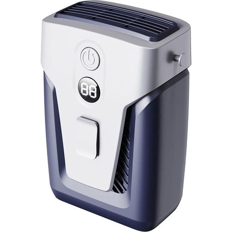Ventilador de cintura con clip，mini ventilador recargable para deportes al aire libre，ventilador de cintura con clip (color: azul) (1/5)