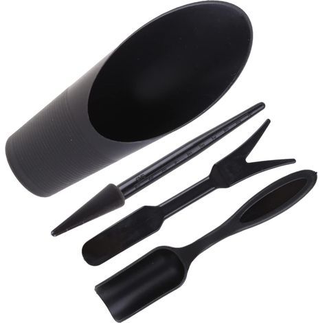 4 Pack Garden Planter Seedling Pots Spoons Succulent Seedling Seedling Bonsai Drilling Tools Accessories (1/5)
