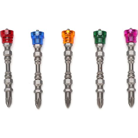 Lot de 5 embouts de tournevis à cloisons sèches en croix, multifonctions, pour douilles et outils de quincaillerie industrielle (1/5)