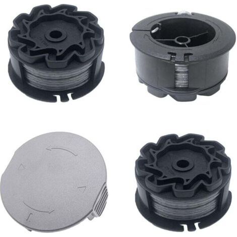 Bobine de rechange F016800570 φ1.6 mm x 6 m pour débroussailleuses Bosch Universal GrassCut 18 18-26 18-260 avec bobine de rechange F016800570(3 Bobines de fil+1 Couvercle de Bobine) (1/5)