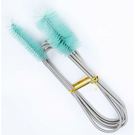 Aquarienreinigungsbürste, flexible, doppelseitige Edelstahlbürste, Aquarienzubehör, geeignet für Aquarien und Küchen, 155 cm