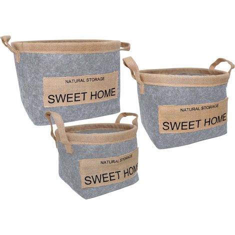 Dekokörbe SWEET HOME, 3-er Set