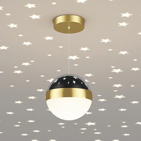 Feen Stern Pendel Kugellampe, Sternprojektor Zimmer Decke, 12W LED Leuchte märchenhaft Deko (1/5)