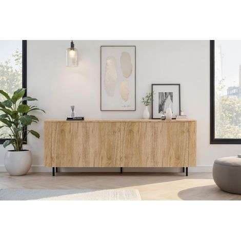 Buffet MURANO 4 portes – Finition Chêne naturel (1/4)