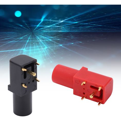 2 Pièces Douilles Banane PCB Nickelées 4mm à Angle Droit Résistantes à la Corrosion pour Détection de Circuit (1/5)