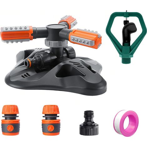 Kit d'arrosage de pelouse rotative à 360° avec buse à papillon (1/5)
