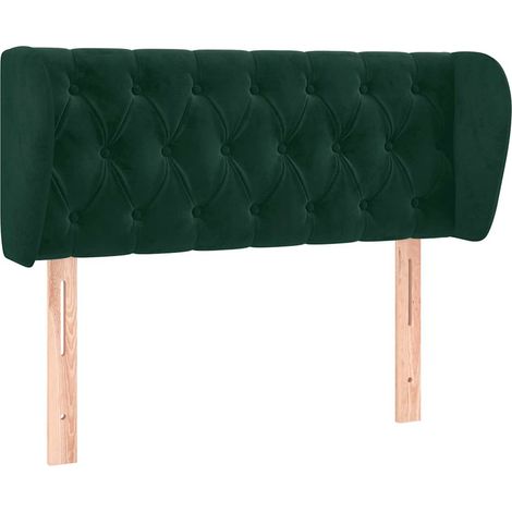 Maison Exclusive - Testiera ad Orecchio Verde Scuro 103x23x78/88 cm in Velluto (1/5)
