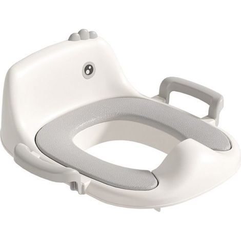 Réducteur de toilettes enfant - 1 unité - Polypropylène - Antidérapant et ergonomique - Apprentissage propreté - Gris 38x36x16,7cm (1/4)