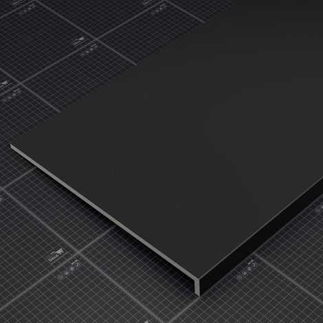 Appui de fenêtre PVC l. 40 cm x ép. 9 mm - Noir - 80 cm (1/4)