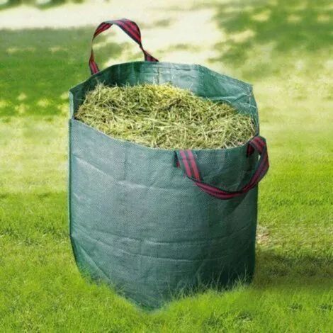 Sac à déchets verts 272 L avec poignées - Sac étanche pour déchets de jardin - Sac pliable et résistant pour déchets végétaux - TRIMEC