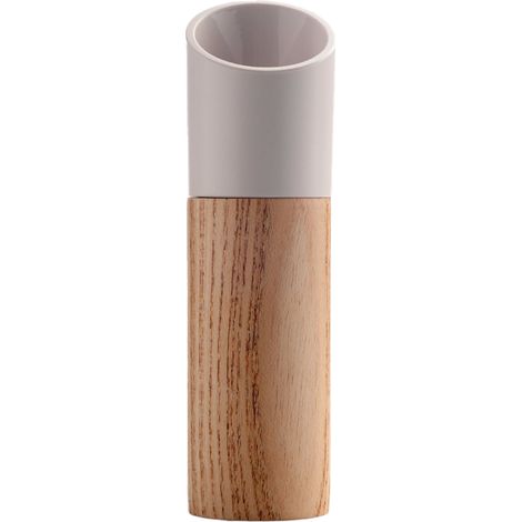 Juego de molinillos de sal y pimienta, molinillo manual de madera con molienda ajustable. (1/5)