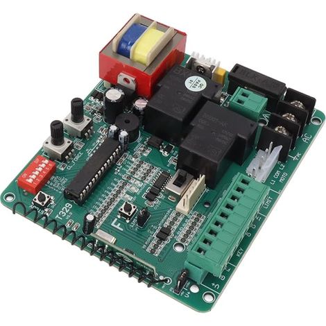 Panneau de commande moteur à portail coulissant 220 V avec affichage LED anti-interférence, interface de commutateur externe, carte de contrôle du moteur de porte, protection du temps (1/3)