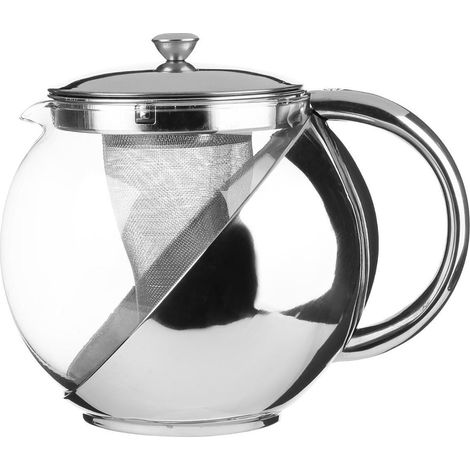 Tekanne mit Filtereinsatz 1100 ml - verchromt (1/4)
