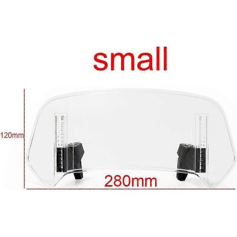 Extension de pare-brise universelle transparente pour moto Honda Forza 125, Forza 300, Forza 350, Forza 750 et NSS 350. Déflecteur réglable à fixation par pince. (1/5)
