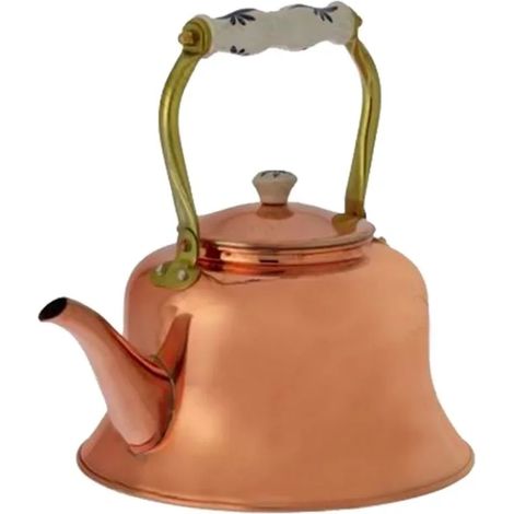 Wasserkessel, Teekessel - aus Kupfer, mit Porzellanhenkel, 1,5L (1/5)