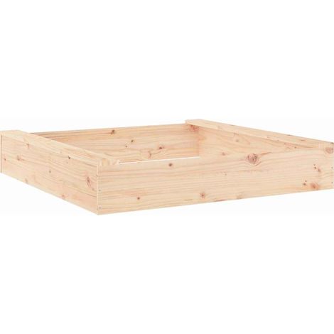 vidaXL Arenero con asientos cuadrado madera maciza de pino (1/2)