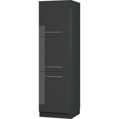 Meuble pour four Fame-Line, Anthracite Haute brillance, 60cm, Vicco