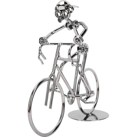 Modèle cycliste vintage en métal, décoration de bureau vélo rétro pour maison, cadeau ornemental (1/5)