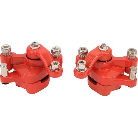 Lot de 2 étriers de frein avant et arrière pour mini vélo de poche 47cc 49cc 2 temps Métal résistant à la corrosion Installation simple (1/5)