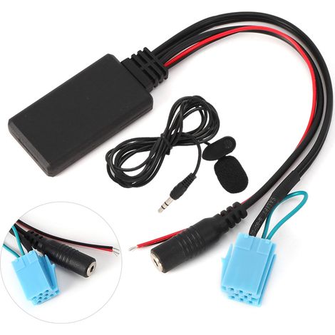 8-poliger Bluetooth-AUX-IN-Kabeladapter mit Mikrofon für Freisprechfunktion, passend für Smart Fortwo 450 (1/5)