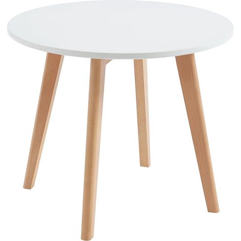Tavolo per bambini in MDF e Faggio Bianco e Naturale - LOULOUNE (1/5)